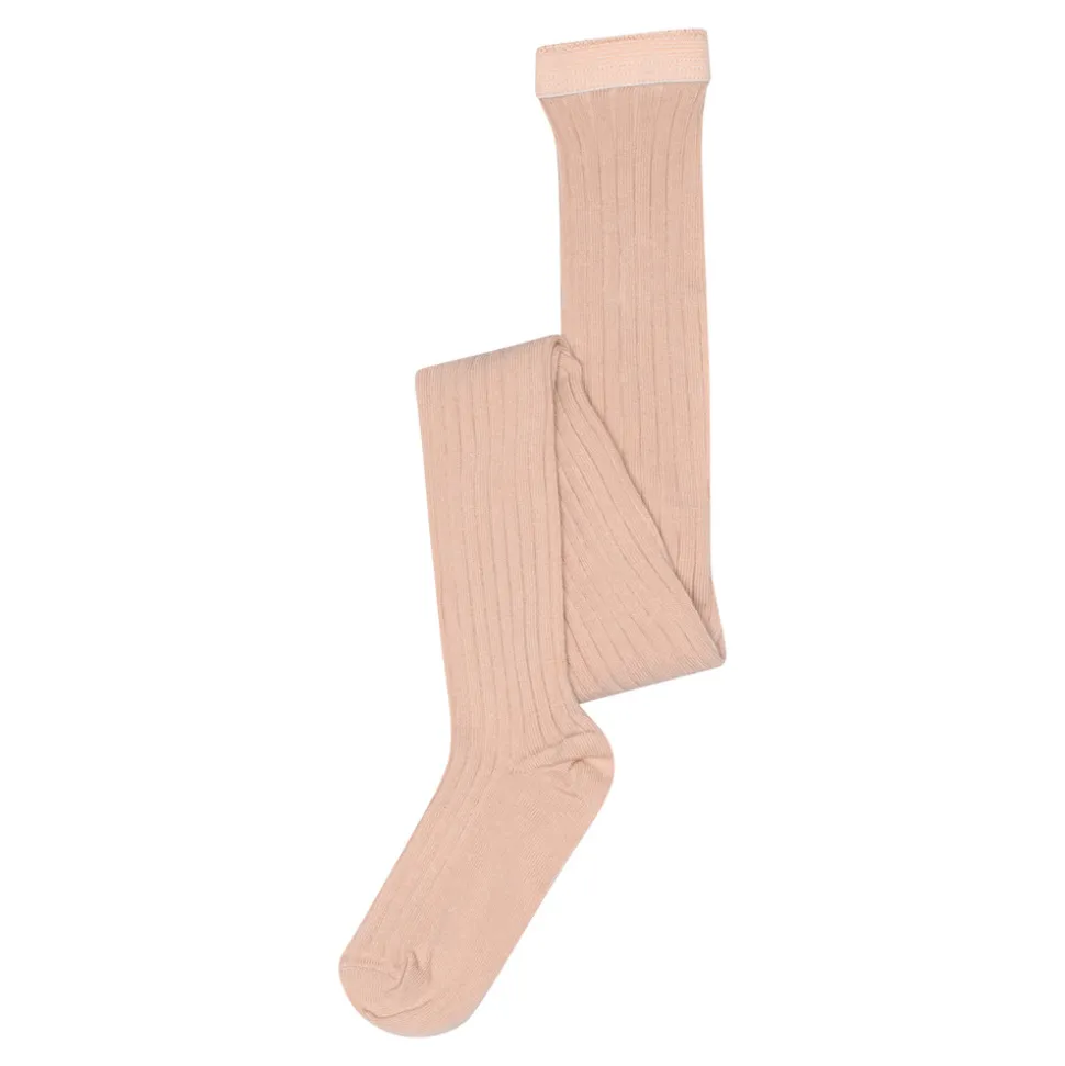 Basic Rib Strømpebuks - 853-Rosa
