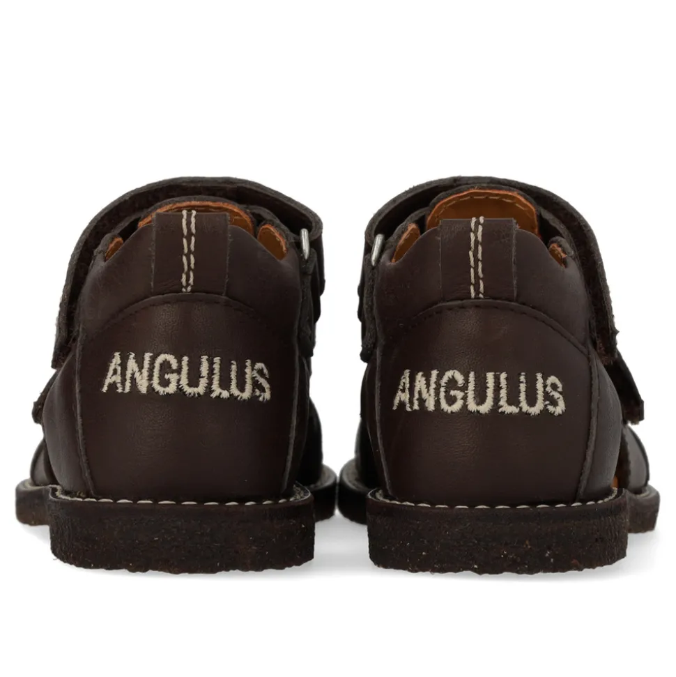 Begynder sandal med velcrolukning - Dark Brown