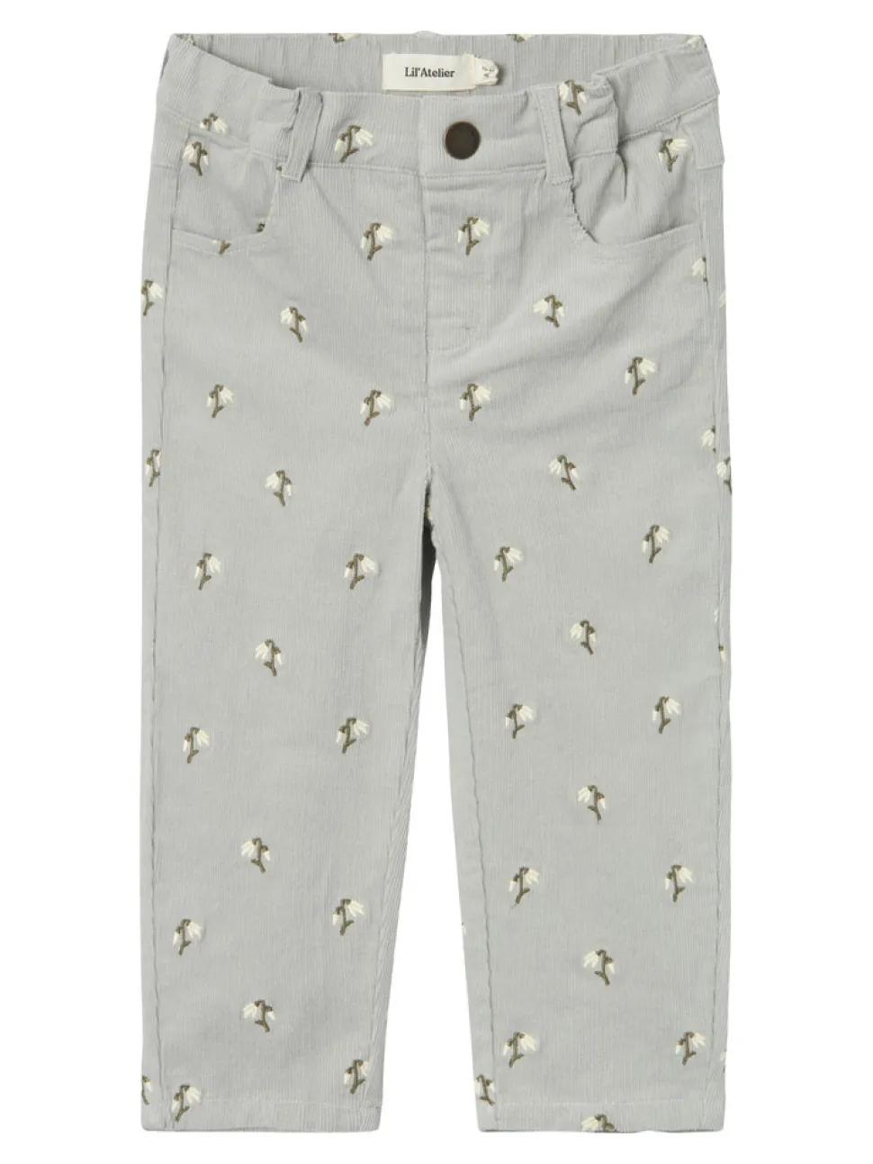 Bella baggy cord bukser - MIRAGEGRAY