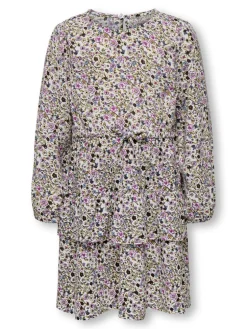 Bella ls v-neck kjole aop - CLOUDDANCE