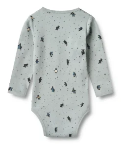 Berti Body Langærmet - Soft rain penguins