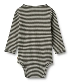 Berti Body Langærmet - Winter forest stripe