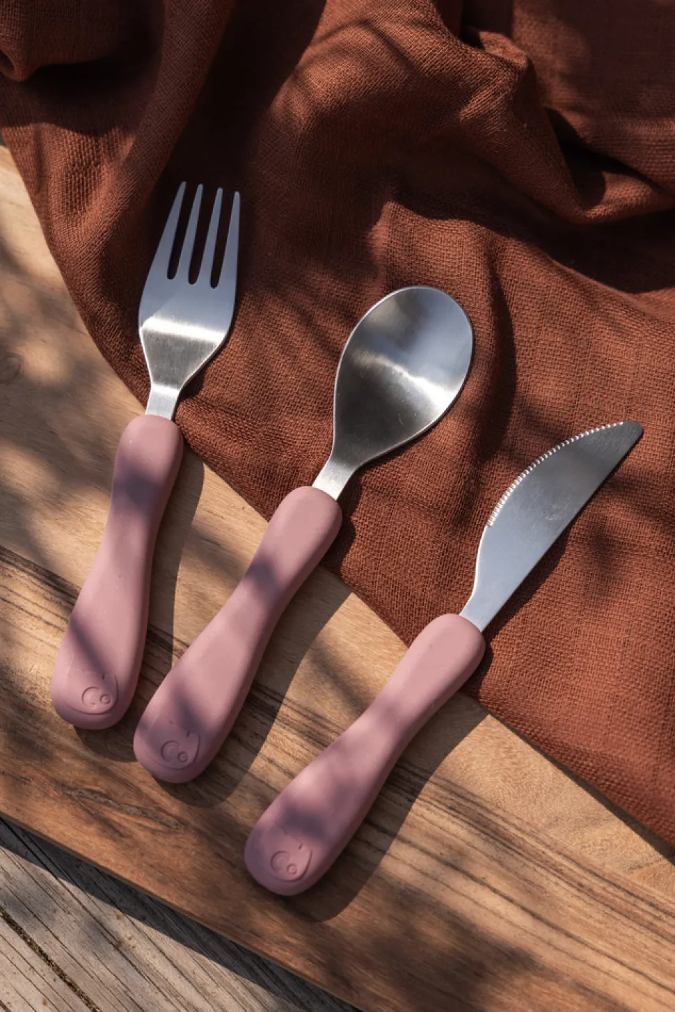 Bestik, silikone, Fanto, vintage rose