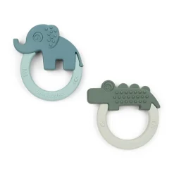 Biderangle 2 stk Deer friends Grøn/Blå