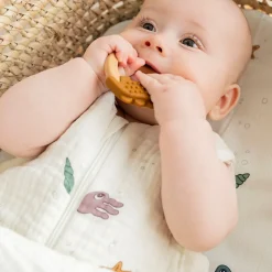 Biderangle 2 stk Deer friends Mustard/Pudder