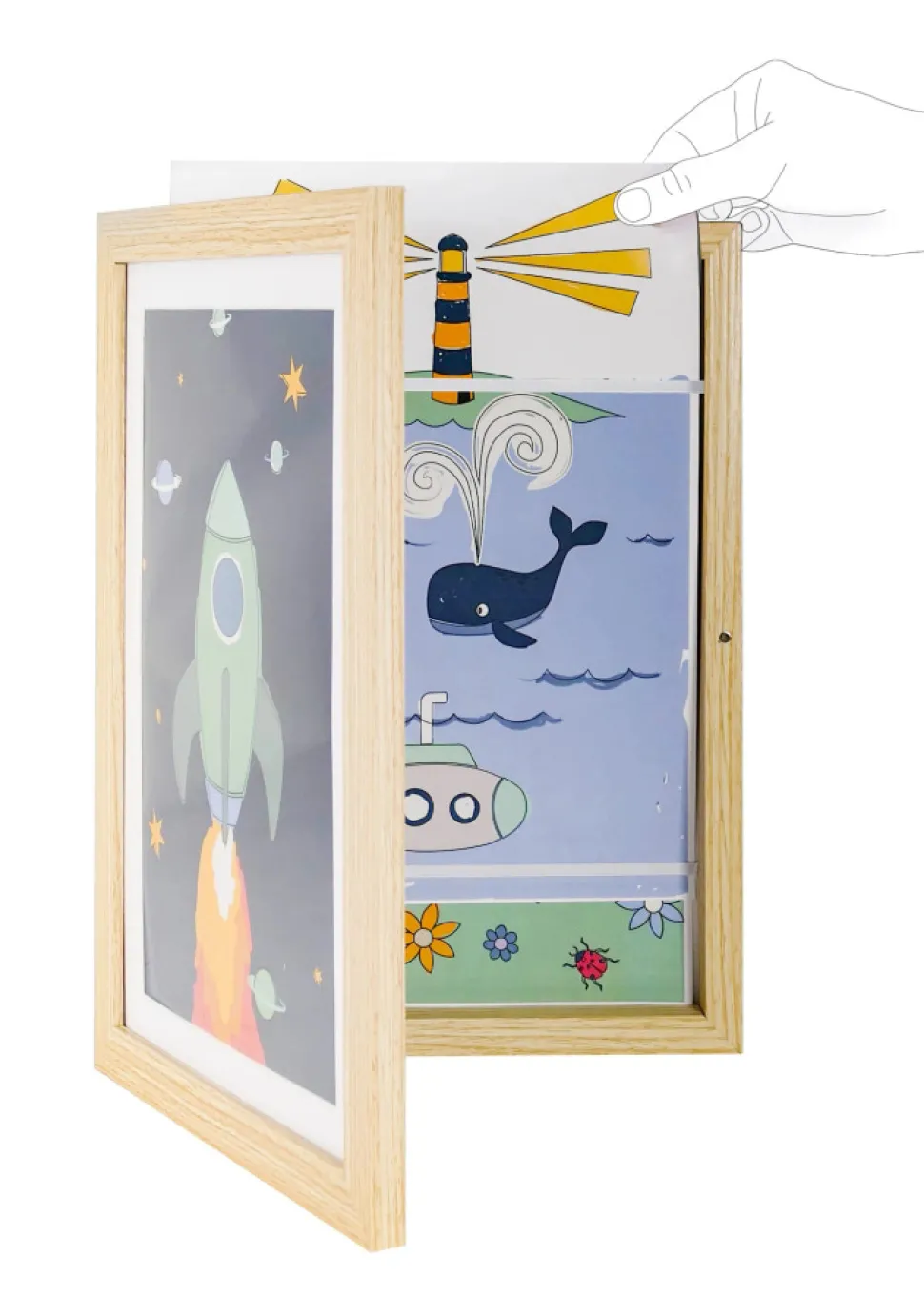 Billedramme til tegninger - A4 - Wood