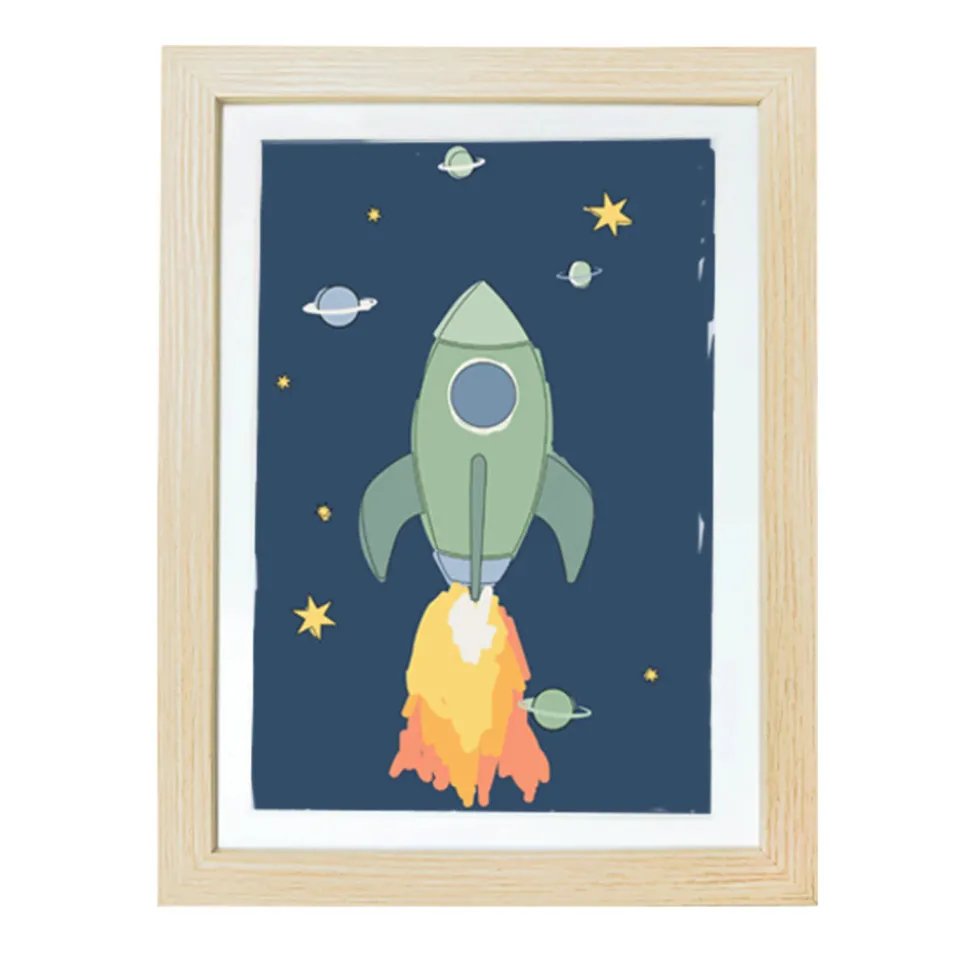 Billedramme til tegninger - A4 - Wood