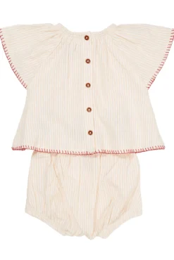 Bæk og bølge babyset m. broderi - BERRY