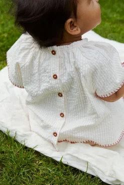 Bæk og bølge babyset m. broderi - BERRY