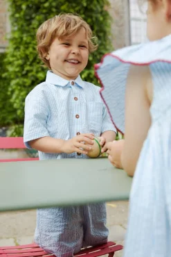 Bæk og bølge bluse - sky blue