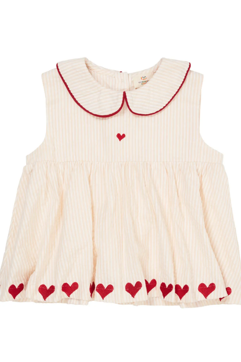 Bæk og bølge bluse m. hjerter - DUSTY ROSE