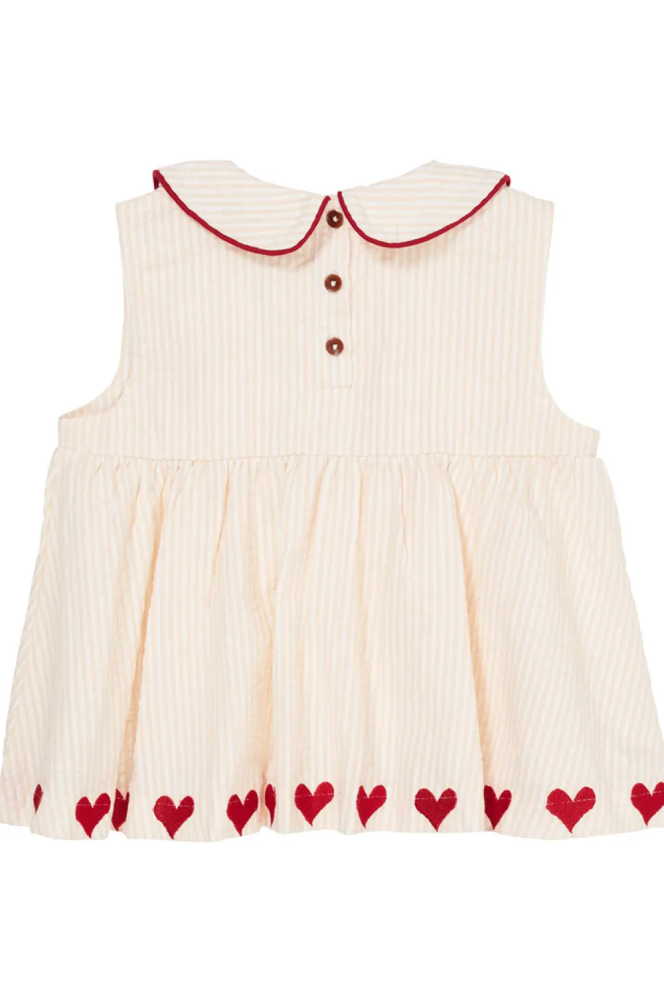 Bæk og bølge bluse m. hjerter - DUSTY ROSE