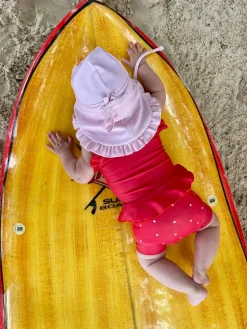 Blebadedragt - Neopren - Frill - Berry - Dots - BERRY