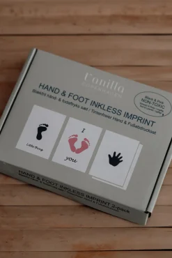 Blækfri hånd og fodaftryk- 2-pak - Lyserød/Sort