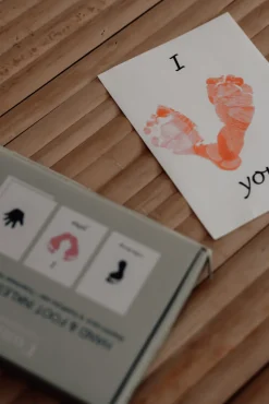 Blækfri hånd og fodaftryk- 2-pak - Lyserød/Sort