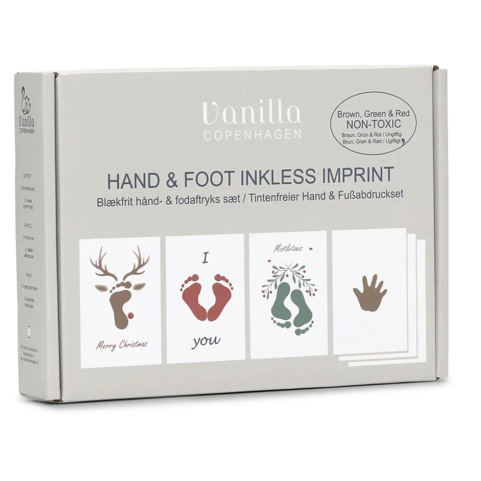 Blækfri hånd og fodaftryk 3-pak - Jul