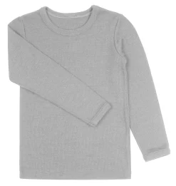 Bluse I Uld - Lys Grå/15617