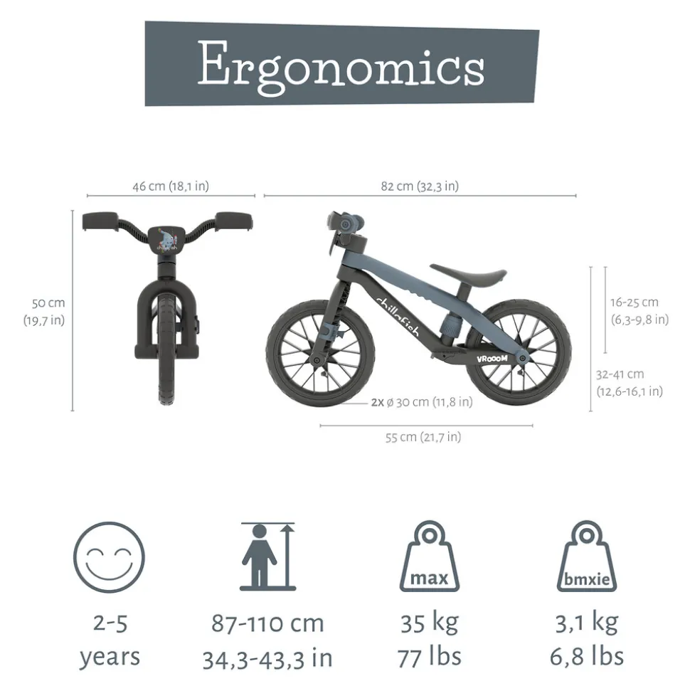 BMXie Vrooom balancecykel - Anthracite