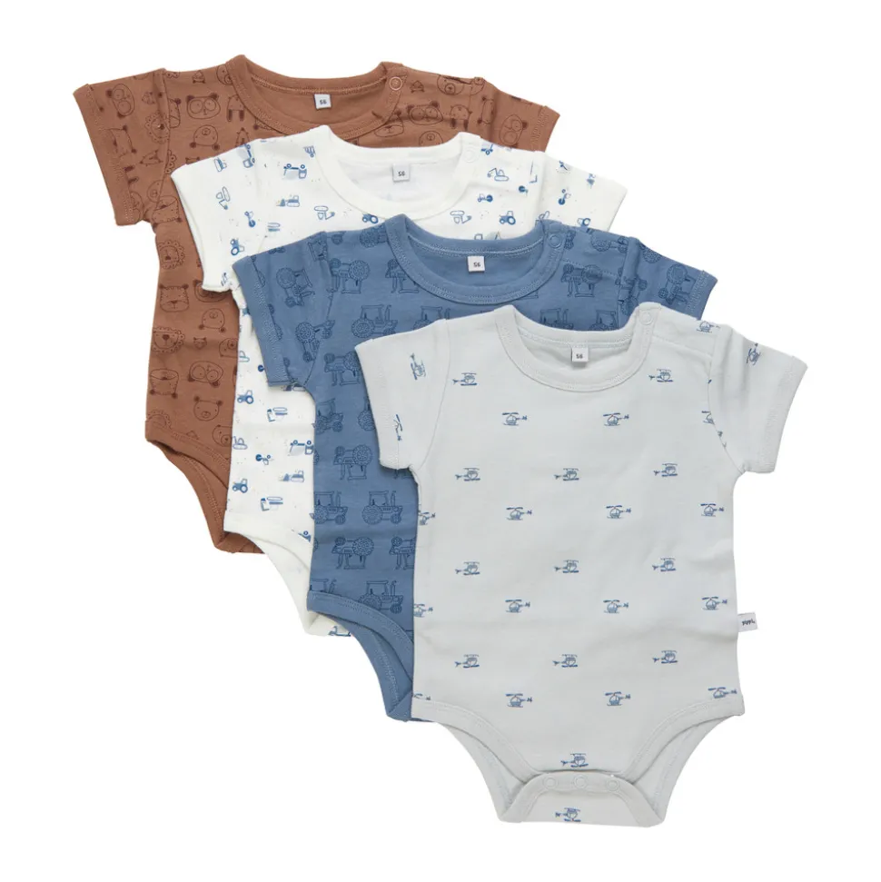 Body Kortærmet Med Print 4-Pak - 741