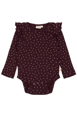 Body Langærmet - Dark Grape/White