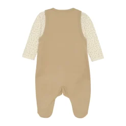 Body langærmet m. Romper - Sesame