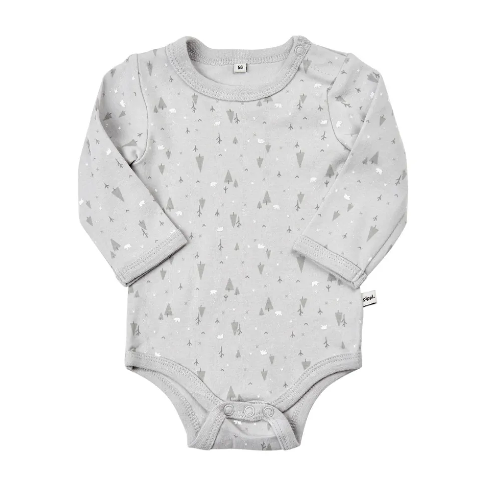 Body Langærmet Med Print 4-Pak - 190