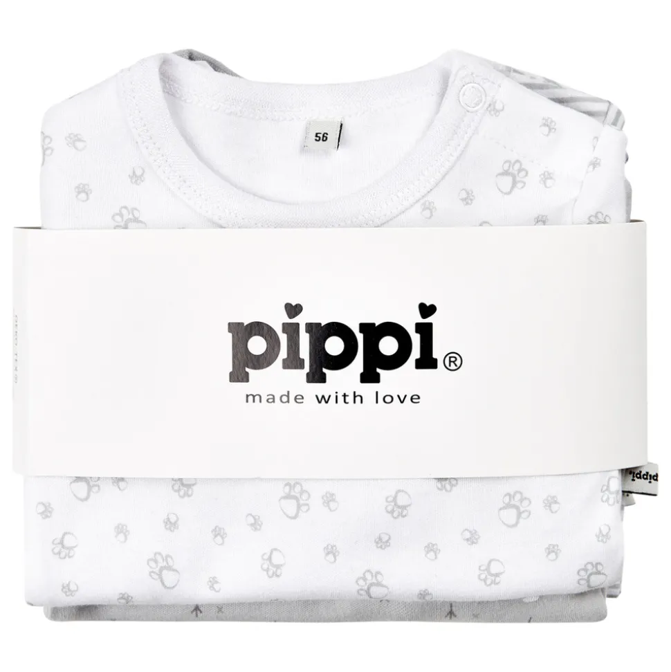 Body Langærmet Med Print 4-Pak - 190