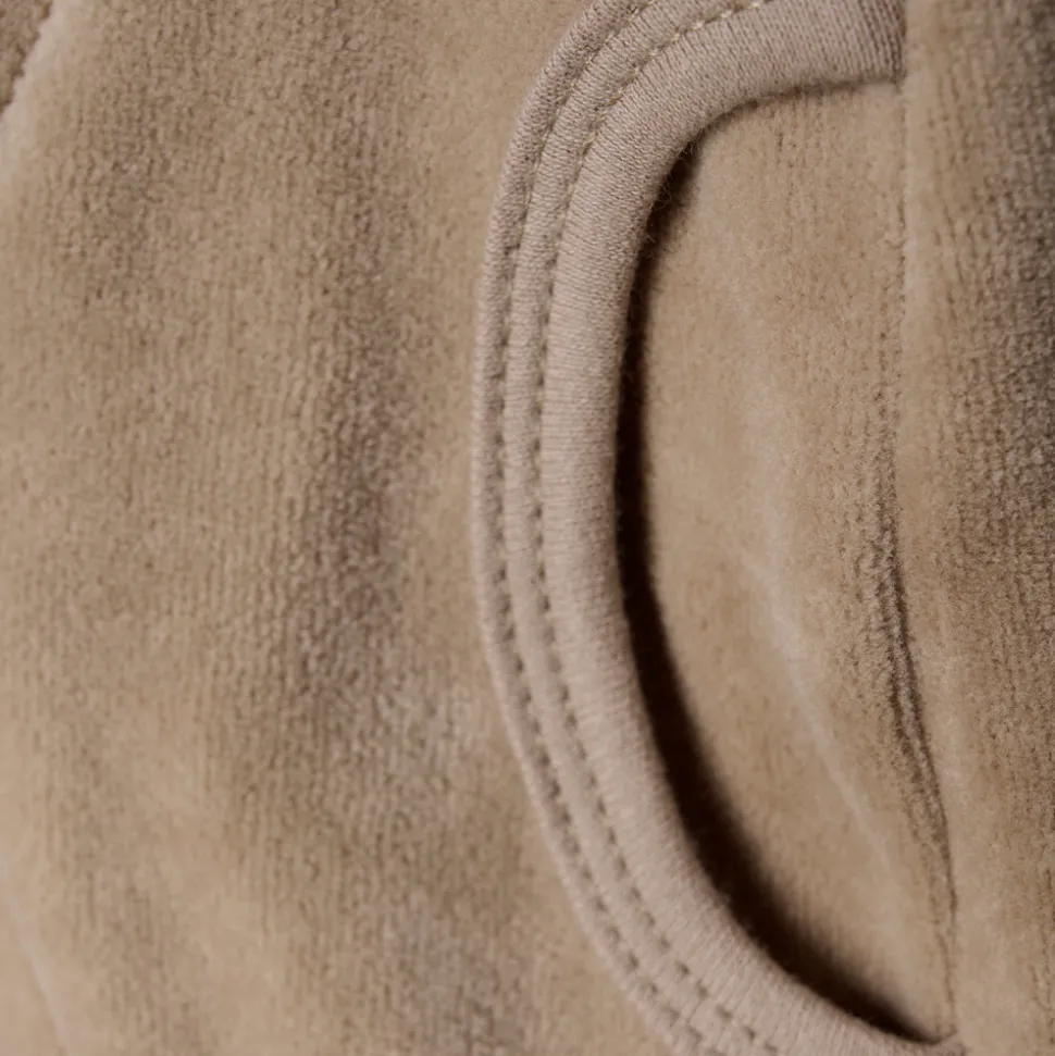 Body langærmet m.velour romper - Dune