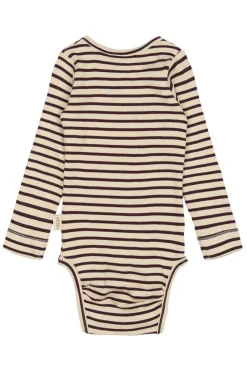 Body ls - Dark Grape/Off White