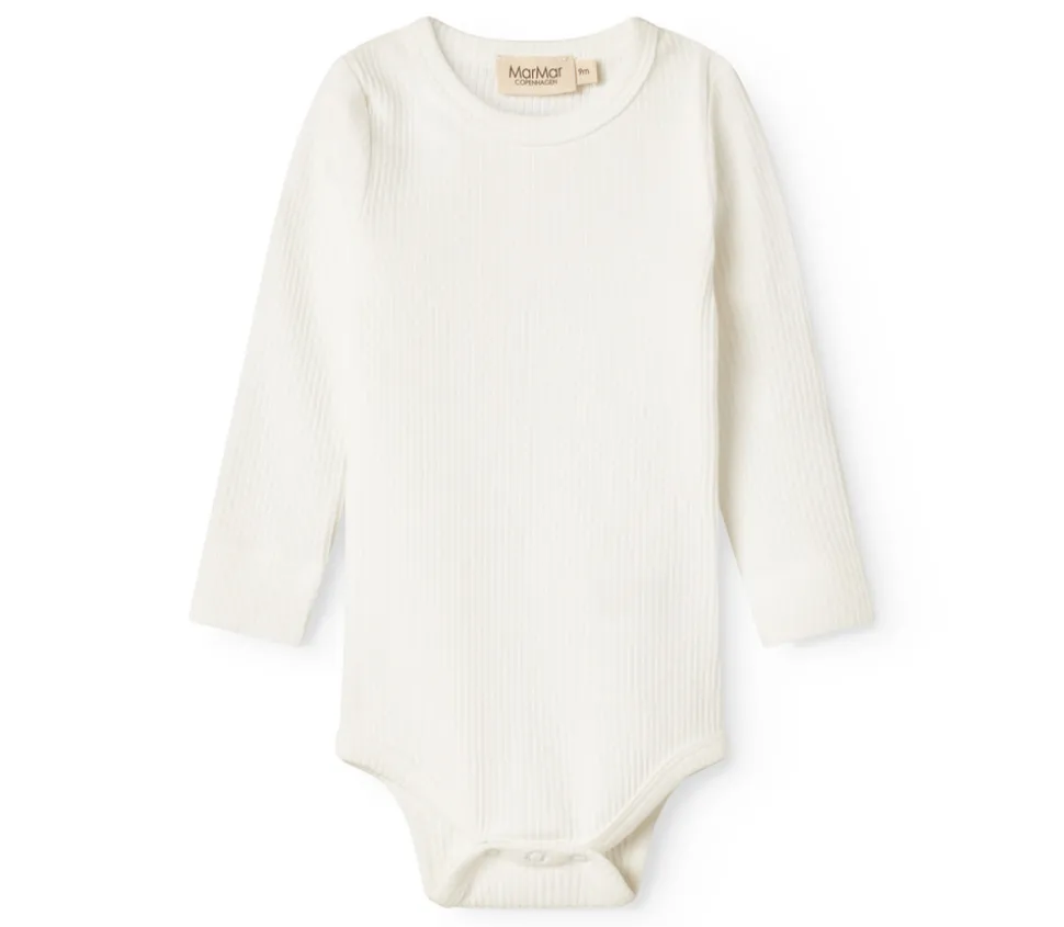 Body med lange ærmer - Gentle white