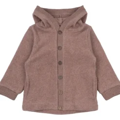 Bomuld Fleece Cardigan med hætte - BURLWOODME