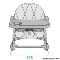 Boostersæde til stol,Moly, mineral grå