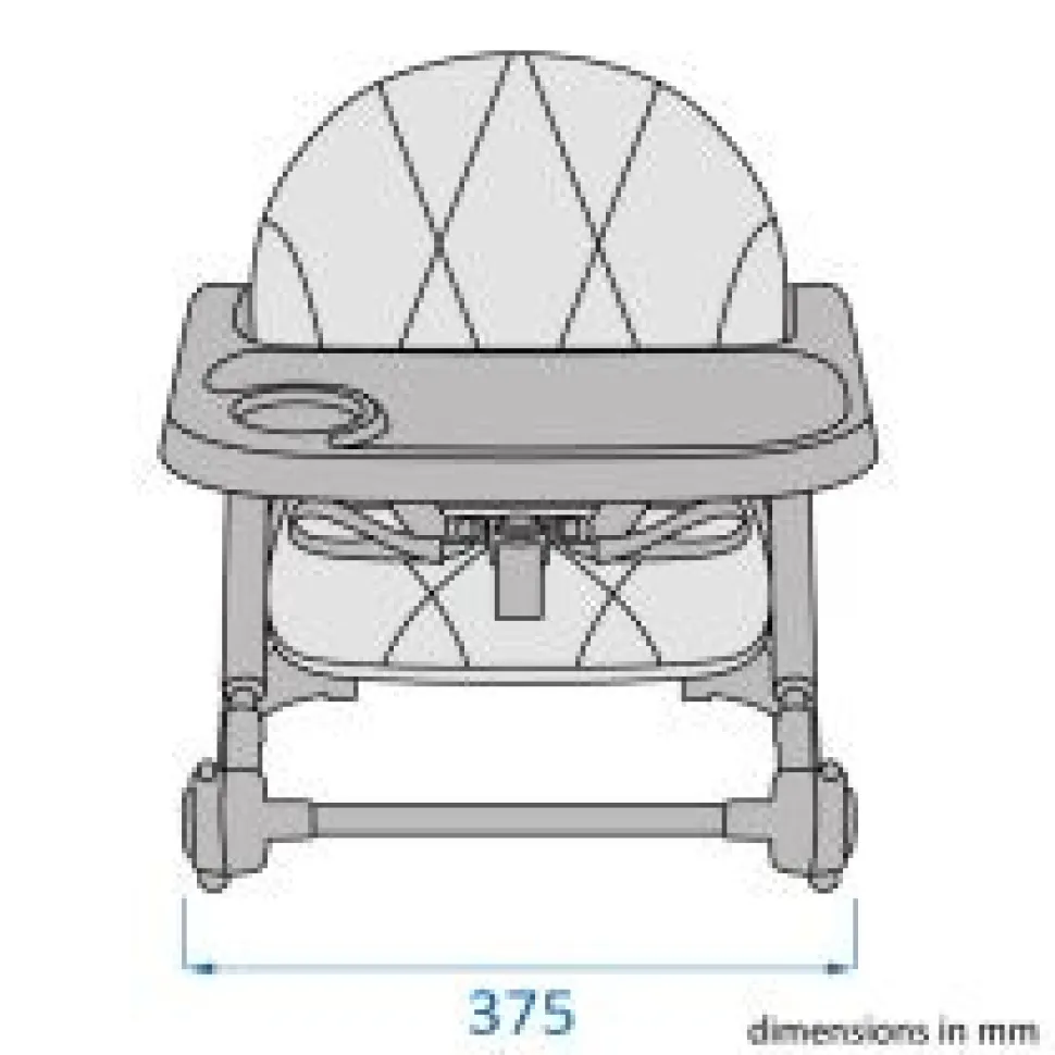 Boostersæde til stol,Moly, mineral grå