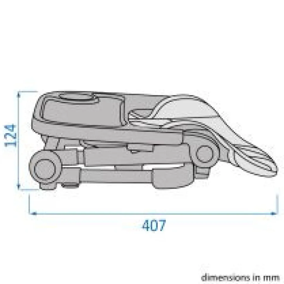 Boostersæde til stol,Moly, mineral grå