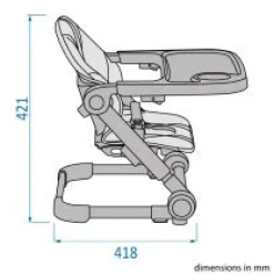 Boostersæde til stol,Moly, mineral grå