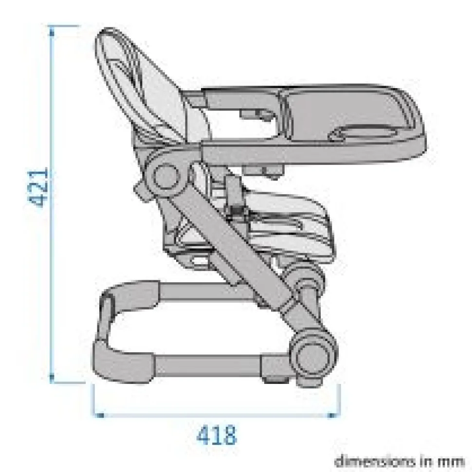 Boostersæde til stol,Moly, mineral grå