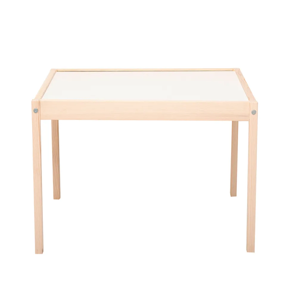 Bord- og stolesæt - hvid/natur