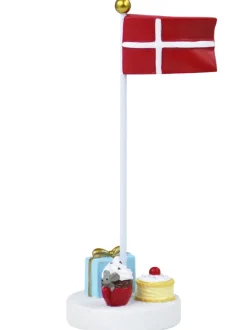 Bordflag, kager og pakke