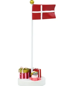 Bordflag, pakker i pink og rød