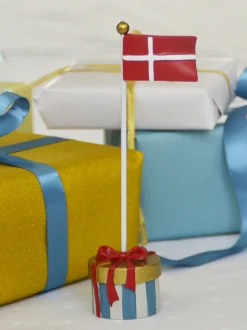 Bordflag, stor pakke i blå