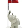 Bordpynt, flag med elefant og mus 13 cm