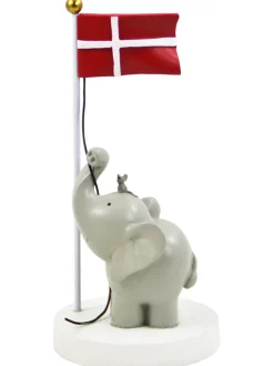 Bordpynt, flag med elefant og mus 13 cm