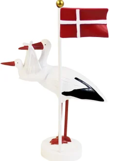 Bordpynt, flag med stork