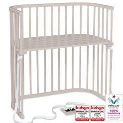 Boxspring bedside crib - beige