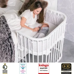 Boxspring bedside crib - Hvid