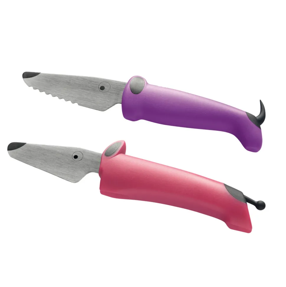 Børnekokkeknivsæt - pink/lilla