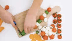 Børnekokkeknivsæt - pink/lilla