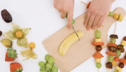 Børnekokkeknivsæt - pink/lilla