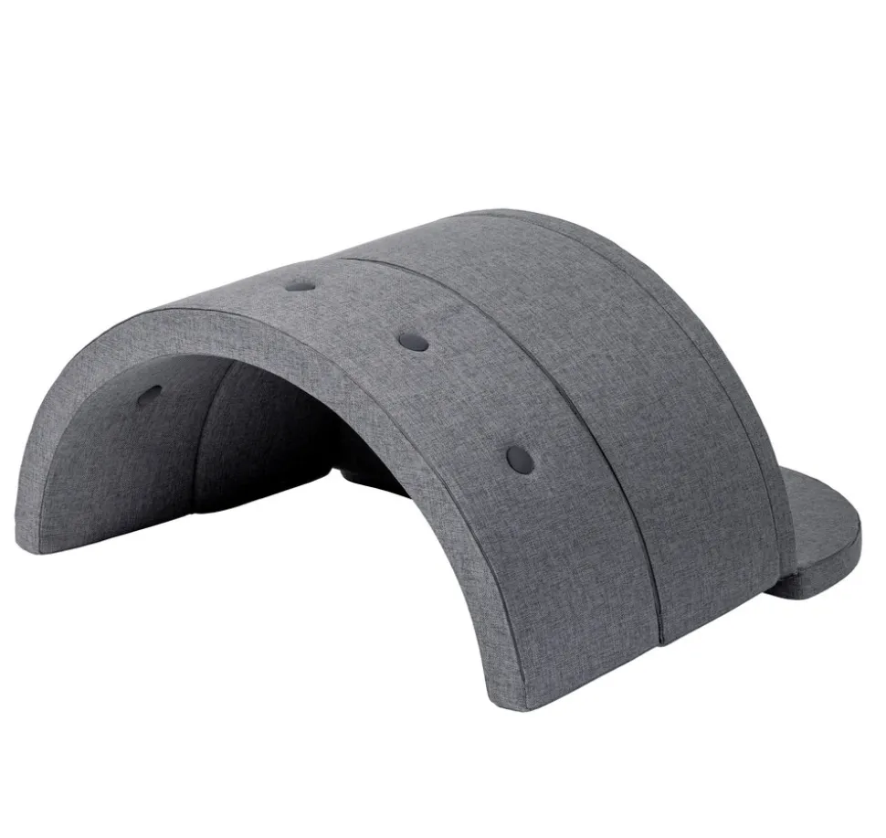 Børnesofa cirkel - mørkegrå/sortgrå knap