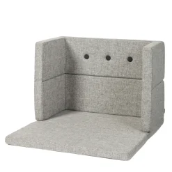 Børnesofa, firkantet - lysegrå/mørkegrå knap